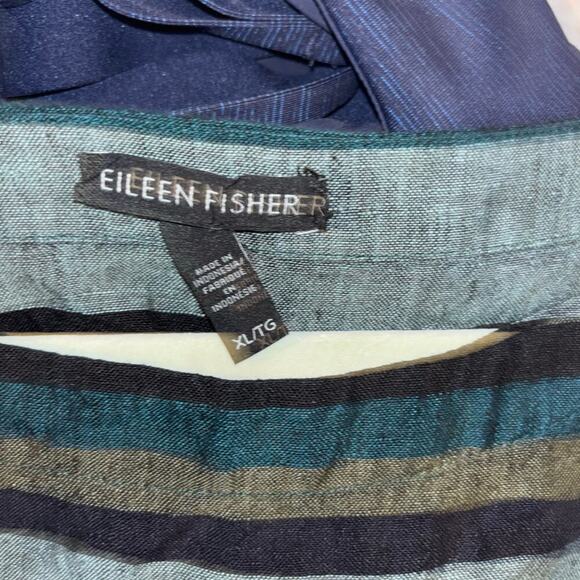 Eileen Fisher Organic Linen Striped Boxy Top – Size XL - Picture 13 of 15